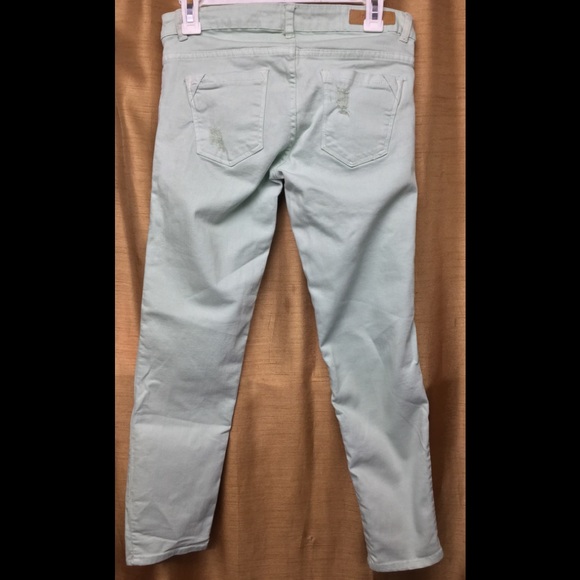 Zara Core Denim Mint Green Skinny Jeans - Picture 6 of 6